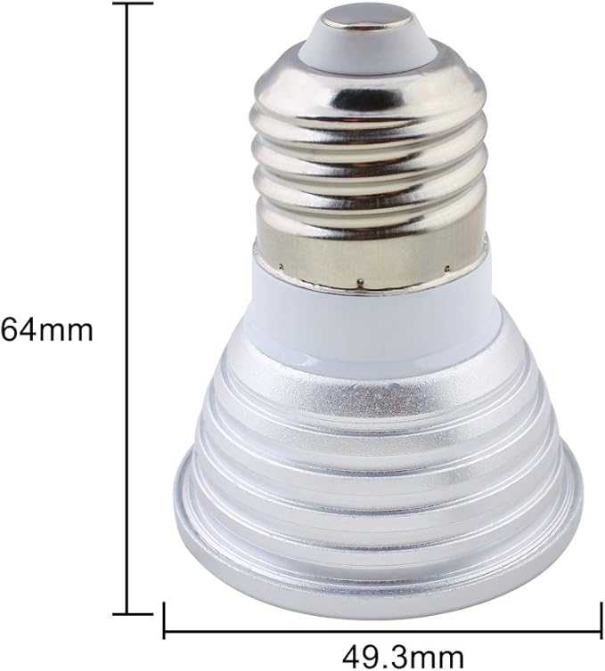 Mengjay 1 Pcs Dimmable E27 3W Led Bulb RGB LED Spotlight Smart Led Lamp with Remote