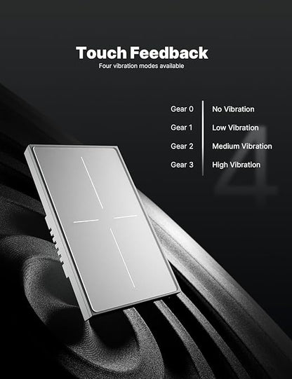MOES Full Touch Smart Switch, SF(Star Feather 2026 Version) Wall Light Switch, Neutral Wire Required, Anti-Glare Panel, 2.4GHz WiFi Work with Smart Life/Tuya App, Alexa and Google Home, Grey 4 Gang