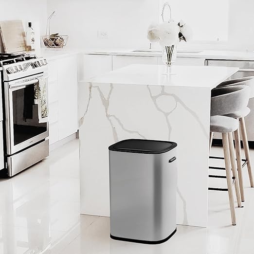 Garvee 13 Gallon Automatic Sensor Trash Can with Motion Activated Lid - Touchless Kitchen & Bathroom Garbage Bin, Battery Powered Smart Can for Office/Bedroom (50L Capacity)