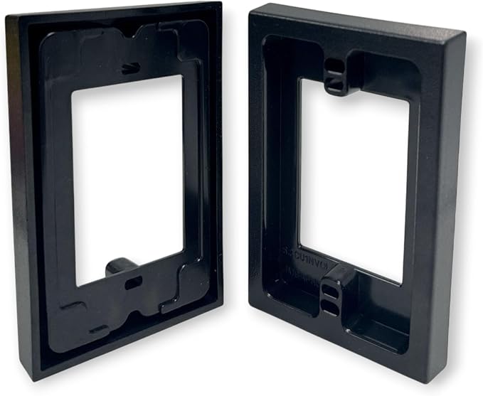 iMBAPrice BES1-BK Black Electrical Box Extender 5 Pack, 1-Gang 5/8" Non-Metallic Spacer Ring for Recessed or Over-Set Outlet Boxes, GFCI & Dimmer Switch Extension