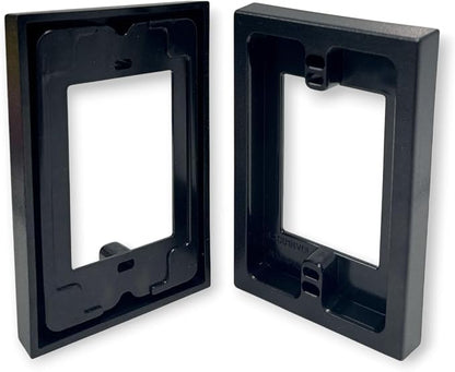 iMBAPrice BES1-2 Black Electrical Box Extender 2 Pack, 1-Gang Non-Metallic Outlet Box Spacer for Drywall, Plaster & Tile, Wall Box Extension Ring for Existing Electrical Boxes