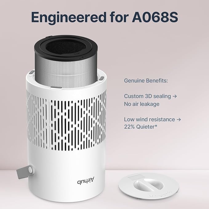 A068 Genuine Replacement Filter for Air Purifier, 2-Pack