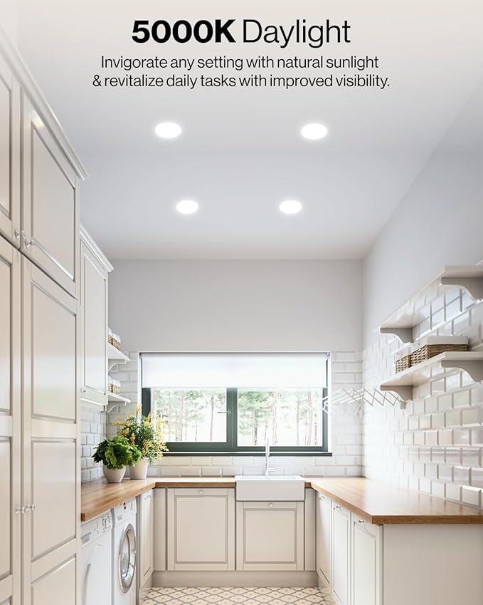 Sunco 12 Pack 6 Inch LED Recessed Light, Retrofit Downlight Can Lights for Ceiling, Baffle Trim, 1050 LM, 13W (75W Equivalent), 5000K Daylight, Dimmable, Damp Rated UL