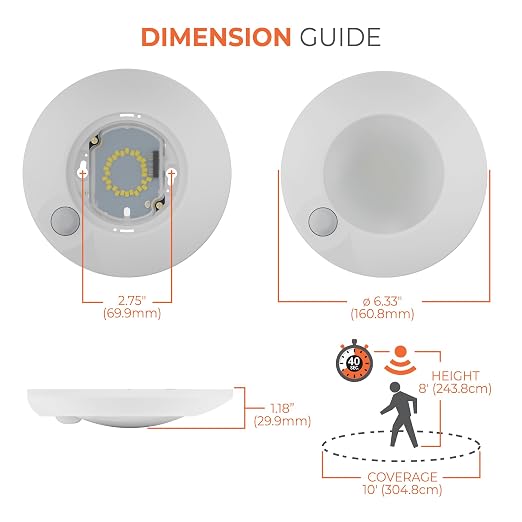 HALO HLCE 6-Pack 4 in LED Motion Sensor Ceiling Light Selectable CCT 1035lm