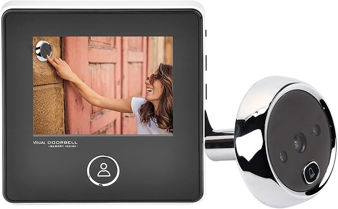 Sonew Digital Door Viewer, 3 inches TFT LCD Screen HD Smart Peephole Visual Doorbell with 1MP IR Night Vision Camera, Easy to Use, for Home Security (2)