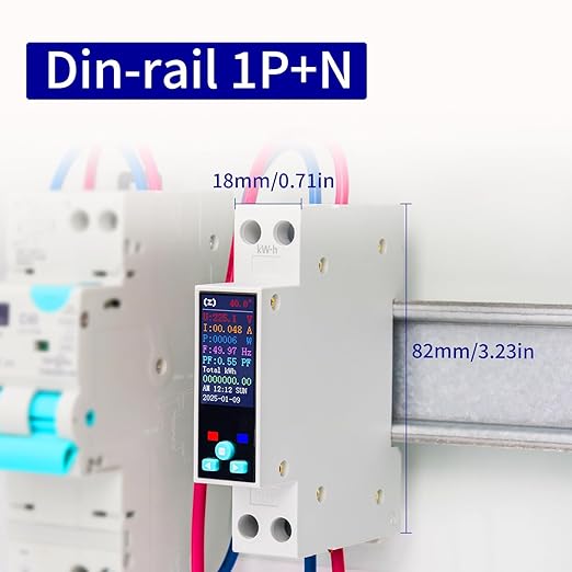 TONGOU Zigbee DIN Rail Smart Meter| 1-50A 90-240VAC 1P+N|Smart Switch with Real-time Power Monitoring| Remote Control via Tuya/Smart Life| Export/Clear Power Data| Recloser Function| FCC Certified