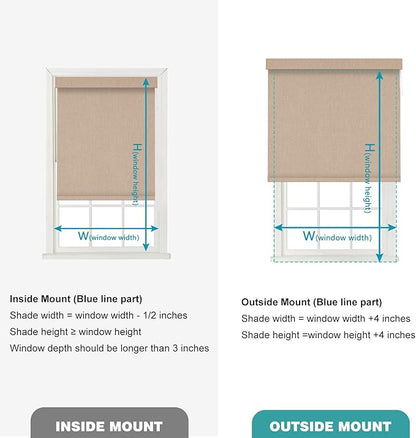 Changshade Smart Roller Shade with Remote Control Blackout Automatic Window Shades for Home Custom Size Motorized Blinds for Windows Work with Alexa,Google Home,Apple Homekit, Khaki Brown