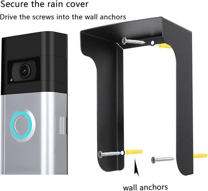 Metal Doorbell Cover Compatible with Ring/Blink/Google Nest/Arlo/Eufy/AOSU Doorbell, myQ Smart Garage Door Video Keypad Protector, Weatherproof Access Control Keypad Cover, Anti Glare