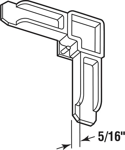 Prime-Line MP7729-50 Screen Frame Corner, 5/16 In. x 3/4 In., White Plastic (50 Pack)