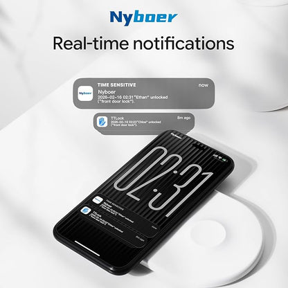 Wi-Fi Gateway Remotely Control Smart Fingerprint Door Lock with TT Lock App, Gateway Smart Hub Compatible with Alexa Voice Control,Electronic Lock Assemblies by Nyboer