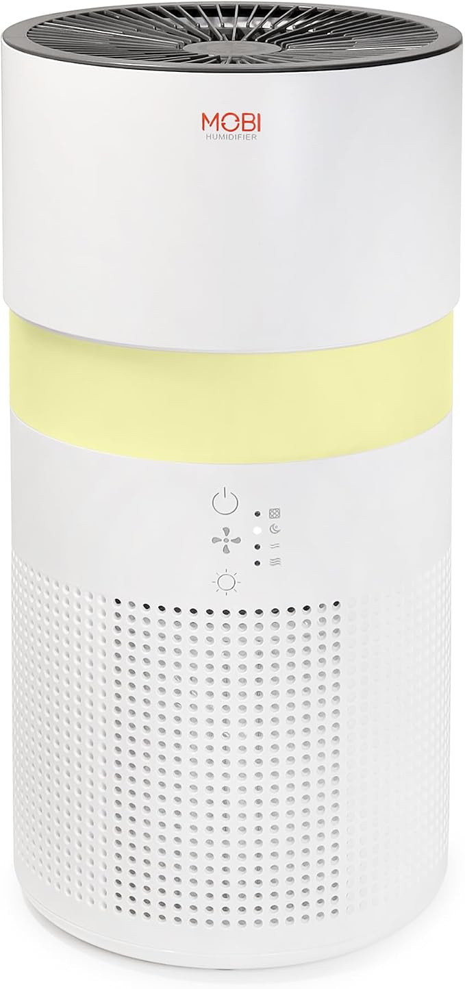 MOBI Air Purifier 4 in 1 Smart Wi-Fi Air Purifier & Humidifier with Removable Water Tank & Filter, 3 Stage Filtration System, Covers up to 1095 ft², Remove Dust Smoke Pollutants Odor