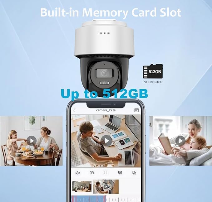 DS-2DE2C400MWG-E 4MP Mini PT POE Outdoor Camera, 2.8MM Wide Lens, H.265+, Smart Hybrid-light, Support Human Detection and Auto-tracking, Built-in Microphone, Speaker, Card Slot(Up to 512 GB), IP66