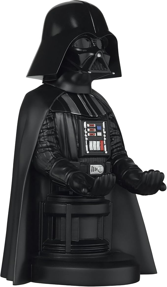 Exquisite Gaming: Star Wars: Darth Vader - Original Mobile Phone & Gaming Controller Holder, Device Stand, Cable Guys, Licensed Figure (Multi-colored)