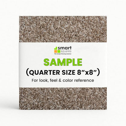 Smart Squares Easy Street Premium Plush Carpet Tiles, Made in USA – 8x8 Peel and Stick Floor Tiles with Attached Padding – Seamless DIY Carpet Squares (0.44 Sq Ft, Sample, 858 Acorn)