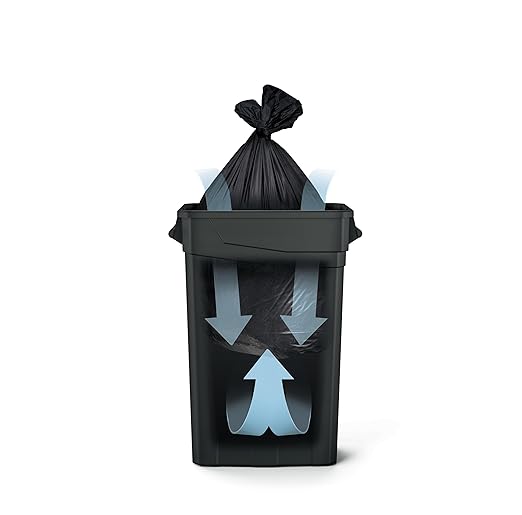 Suncast Commercial 23-Gallon Narrow Trash Can with Handles - Durable Garbage Can, Gray, Made in the USA