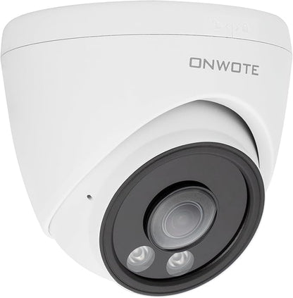 ONWOTE 156° Ultra Wide View Angle 4K 8MP PoE IP Security Camera Outdoor, AI Human Vehicle Detection, 1/2.8" Image Sensor 2.1mm Lens, Commercial Wired Camera for Business, Add-on to PoE NVR System