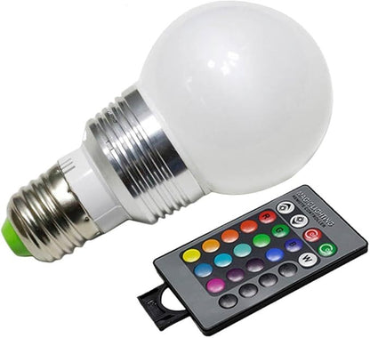 Superdream E27 3W RGB LED Light Bulb 16 Colors Changing Dimmable Multi Color LED Light with IR Remote Control for Home Decoration Bar Party KTV Mood Lighting (1 Pack)