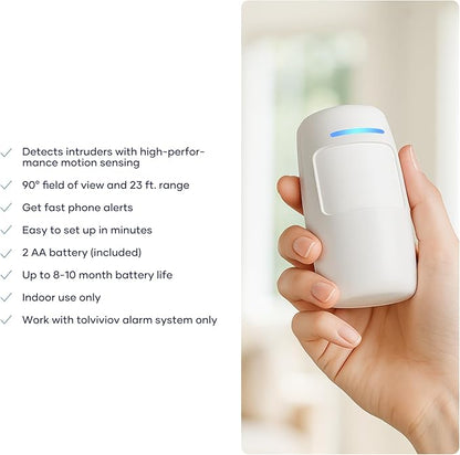 Motion Sensor 2 Pack - Compatible with tolviviov Home Alarm System-HUB Needed