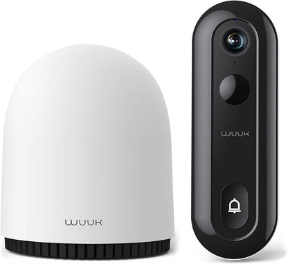 WUUK Doorbell Camera Wireless No Subscription 2K, Wired Video Doorbell