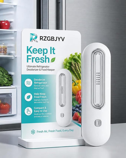 Fridge Deodorizer Refrigerator Odor Eliminator Smell Remover Portable Powerful Deodoriser Freshness Preserver Compact Rechargeable Eliminate No Filters Extends Food Reduces Waste Car