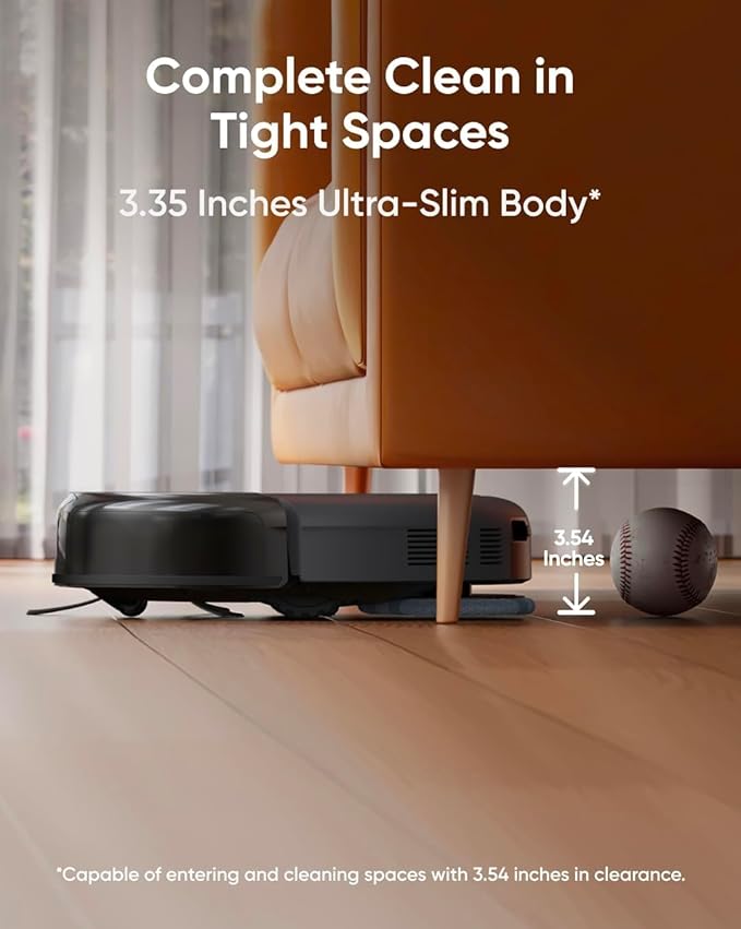 eufy Robot Vacuum Omni C20, Robot Vacuum and Mop Combo, Self Emptying, Auto Mop Washing and Auto Drying for Hands-Free Cleaning, 7000 Pa Powerful Suction (Renewed Acceptable)