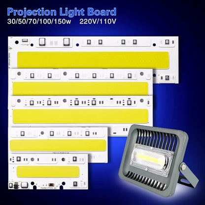 Fengyan Landscape Lights DIY LED COB Chip Spotlight 30W 50W 70W 100W 150W Replacement Chip AC 220V 110V IP65 Smart IC for LED Floodlight White Warm White LED Street Lamp