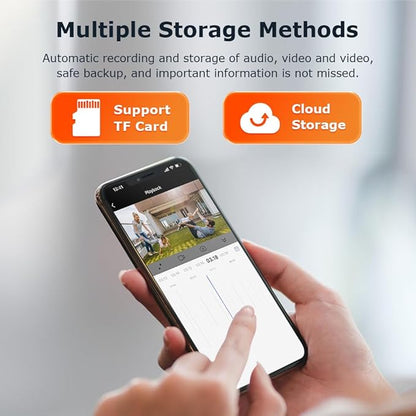 INQMEGA 5MP TUYA Smart Camera,Security Home Surveillance Camera with 2.4G WiFi,2-Way Audio, Full Color Night Vision, Waterproof, Motion Detection, Spotlight & Siren
