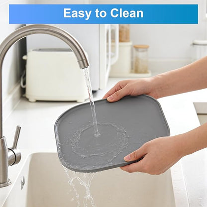 Silicone Humidifiers Drip Tray for LEVOIT, Dreo, ASAKUKI, Homvana Humidifiers, 10''x10'' Non-Slip & Leak-Proof Silicone Mat, Prevent Water Leakage and Protect Floor Surface (Grey)