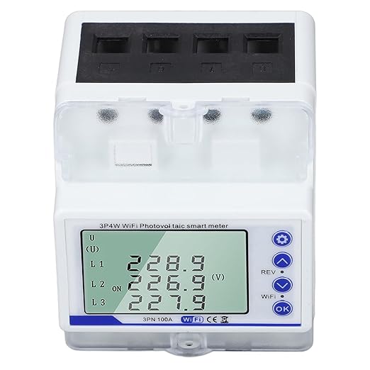 WiFi Circuit Breaker 3-Phase Rgy Meter or with LCD Display - 60-300V 00A Rectional Switch