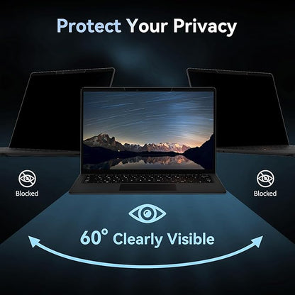Mamol Magnetic Laptop Privacy Screen 16 inch,16:10 Aspect Removable Anti Glare Protector Blue Light Privacy Screen Filter,Filter Shield Compatible with HP/Dell/Acer/Asus/Samsung/Lenovo/Thinkpad Envy