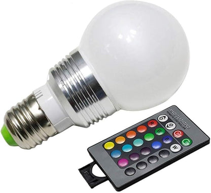 Superdream E27 3W RGB LED Light Bulb 16 Colors Changing Dimmable Multi Color LED Light with IR Remote Control for Home Decoration Bar Party KTV Mood Lighting (2 Pack)
