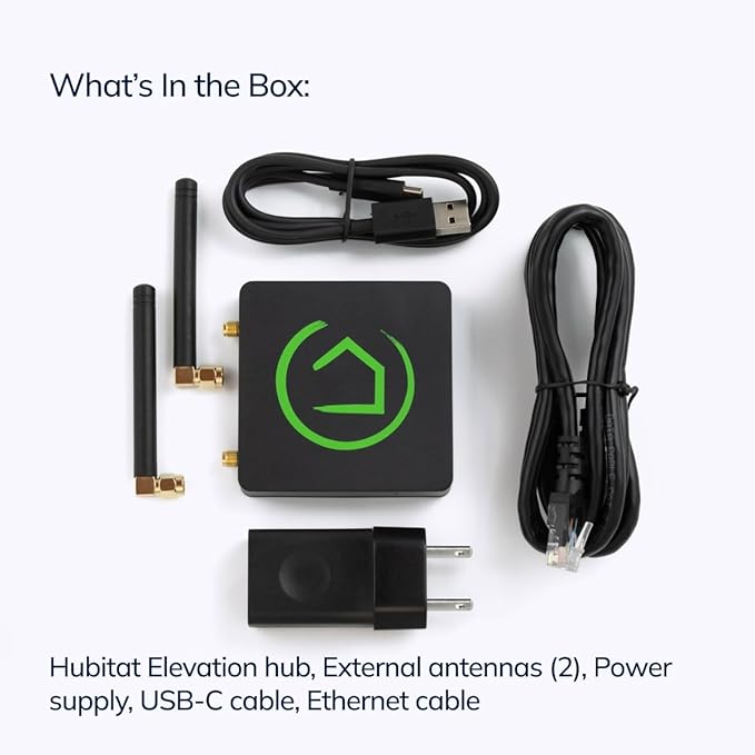 Hubitat Elevation C-8 Pro Smart Home Automation Hub – Matter 1.5, Z-Wave 800 LR, Zigbee 3.0 & Bluetooth – Works with Ring, Alexa, Apple HomeKit & Google Home – Local Control (No Cloud)
