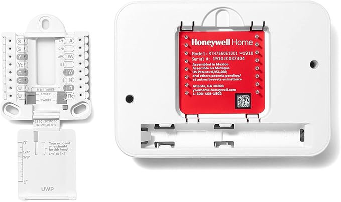 Honeywell Home RTH7560E 7-Day Flexible Programmable Thermostat-Extra-Large Backlit Display, White