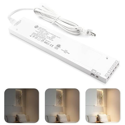 90W LED Power Supply AC 100-240V to 12V DC Converter Constant Voltage Power Supply JST Connector Port, LED Driver for LED Strip Lights