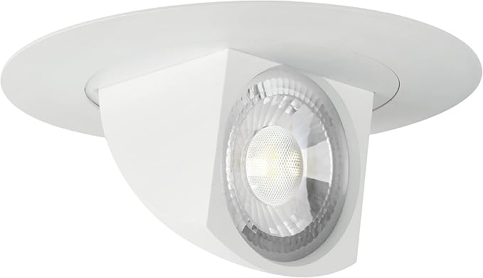 Feit Electric 5-6 inch Adjustable Scoop Recessed LED Downlight, 3000K Bright White, Dimmable, 75W Equivalent, 45 Year Life, 850 Lumen, High CRI, LEDR56SCP/930CA/SP
