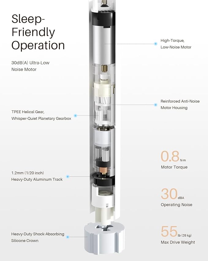 Smart Roller Shades for Windows, Alexa Blackout Motorized Blinds with Remote Control, Easy Install Automatic Electric Blinds for Indoor (22" W x 72" H, Gray)