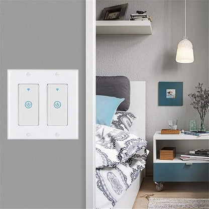 Zigbee Paddle Touch Smart Switch, Compatible with Alexa, Google Home, Hubitat, and HA, Neutral Wire Required (3)