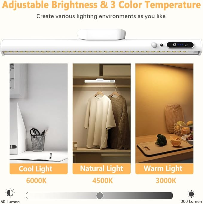 Battery Powered Operated Wall Strip Light with Motion Sensor