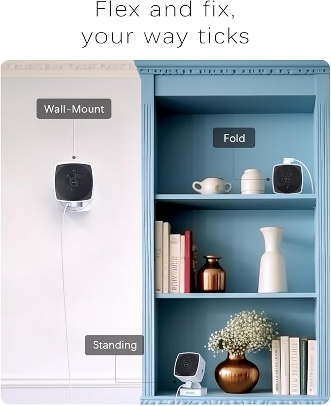 blurams Indoor Camera Bundle Set, 2K Security Camera for Home Security w/Motion Tracking, Phone App, 2-Way Audio, IR Night Vision, Siren, Compatible with Alexa