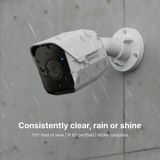 Synology BC500-5MP AI Bullet IP Camera, Night Vision, IP67