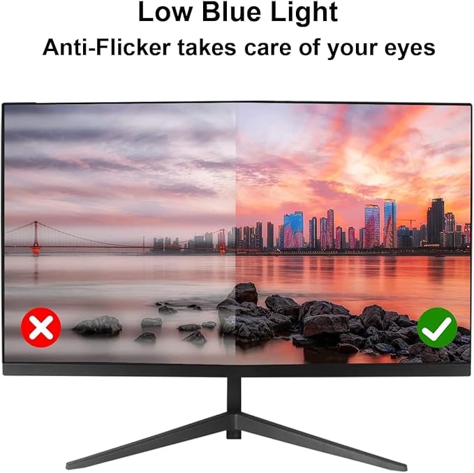 Real HD Security Camera Monitor Screen, 22 Inch 1080P Thin LED PC Monitor with HDMI VGA Built in Speaker Compatible with CCTV Security DVR NVR, Not Support Bluetooth and WiFi