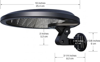 EE805W56 Solar Motion Sensor Security Wall Light – 56 LED Outdoor Solar Powered Light, 50W Equivalent, Dusk-to-Dawn Dim-to-Bright Mode, 180° Detection, IP65 Waterproof for Patio, Yard, Garden & Porch