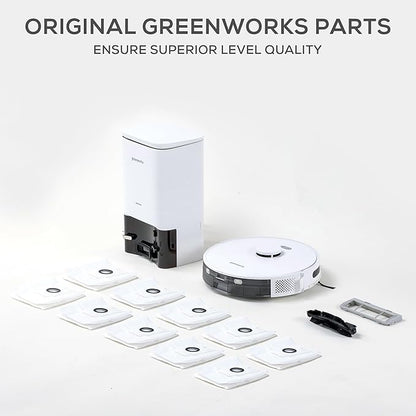 Greenworks GRV-3011 Robotic Vacuum Replacement Dirt Disposal Bags, 10-Pack