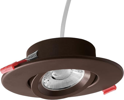 DGC 4-inch Oil-Rubbed Bronze Selectable Canless Adjustable Gimbal LED Recessed Downlight (DGC43120SRDOB)
