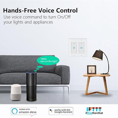 Zigbee Paddle Touch Smart Switch, Compatible with Alexa, Google Home, Hubitat, and HA, Neutral Wire Required (2)