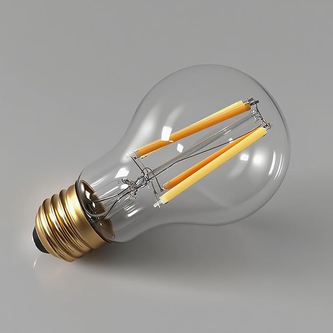 A19 Remote Control LED Bulb Dimmable, Remote Bulb Temperature Control 2700K-6000K, A60 E26 Base Clear Filament LED Bulbs, 2 Pack