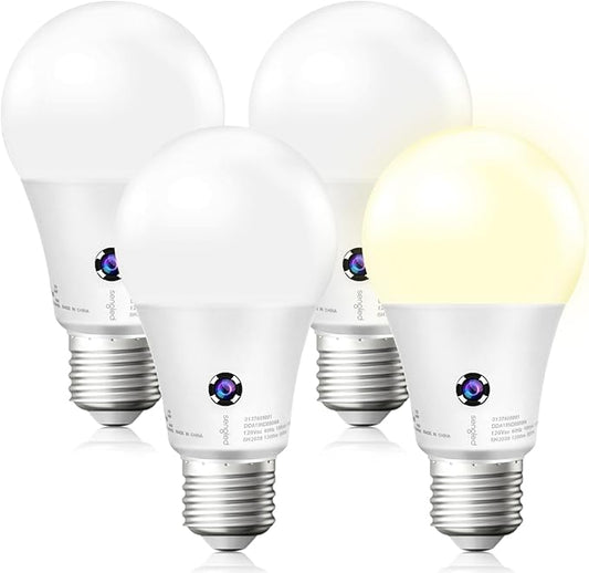 Sengled Dusk to Dawn Light Bulbs Outdoor, 3000K Soft White, A19 LED Sensor Light Bulb, 75 Watt Equivalent, 1200LM, Automatic Photocell Light Bulb for Outdoor Lighting, 4 Pack