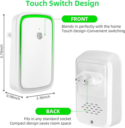 Plug In Air Ionizer - 6Pack Air Purifier with 3 LED Night Light,Negative Air Ionizer for Home Use,Mini Filterless Mobile Air Cleaner for Odor,Smoke Dust,Pets,Quiet Operation Air Freshener for Home