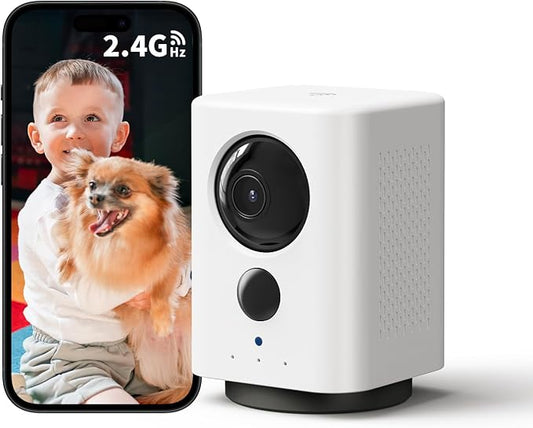 ELYSOO Wireless Indoor Camera: Battery Powered Pet/Dog Camera with Phone App, 360° Pan/Tilt, Smart Detection, No Wiring Needed, 2K Live Video, Night Vision, Portable Security Camera for Home/Pet/Baby