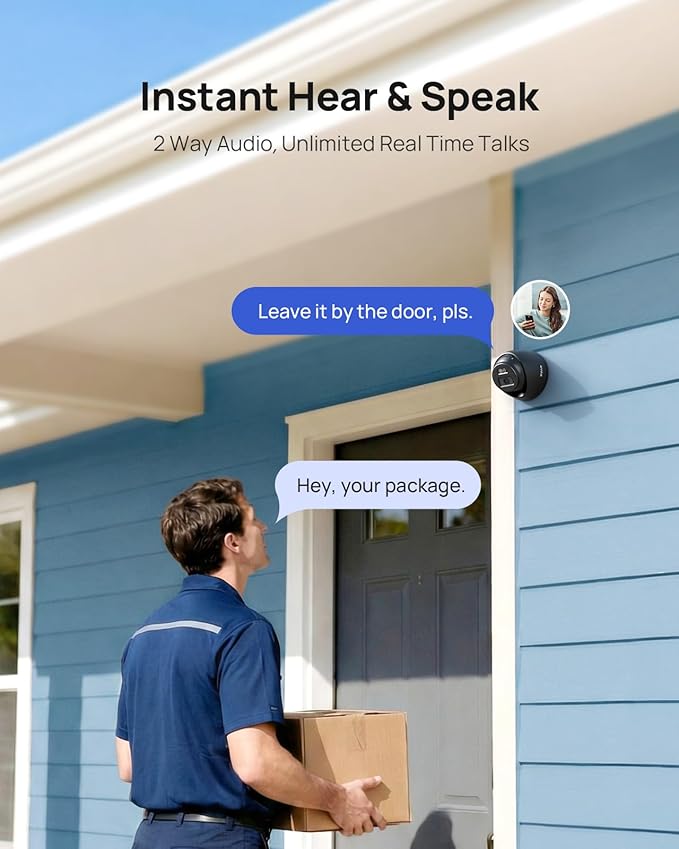 ANNKE 3K PoE Security Camera with Red-Blue Strobe Flash Light Alarm, 123° Wide Angle, Smart Dual Light Color Night Vision for Surveillance, AI Detection, H.265+, IP67, 2-Way Audio & 512GB SD Card Slot